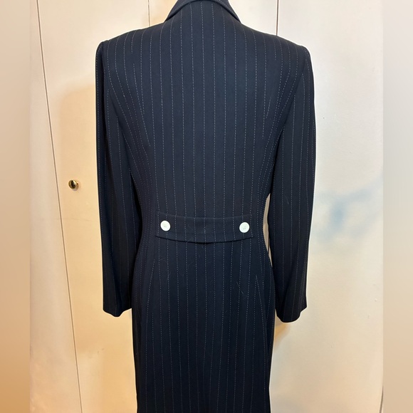 Vintage Brooks Brothers Black Striped Double-Breasted Dress - Picture 6 of 9